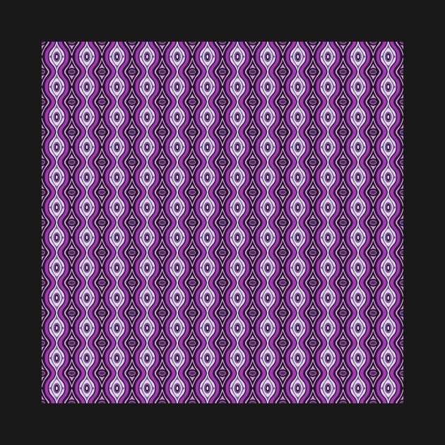 Purple Ovals and Curves Seamless Pattern 1970s Inspired by GenAumonier