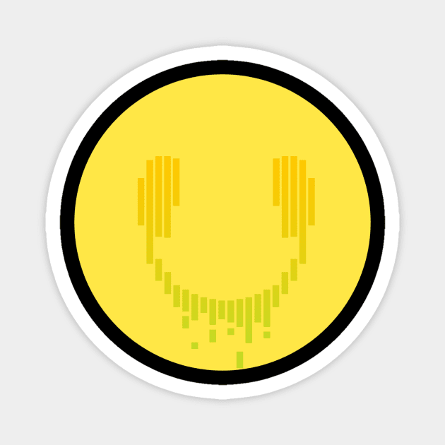 Music smile, smiley emoji Magnet by VISUALIZED INSPIRATION