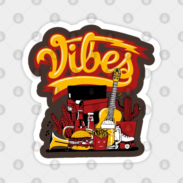 Vibes Midas Gold Sneaker Art Magnet by funandgames