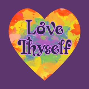 Love Thyself Tie Dye Heart Self Care T-Shirt