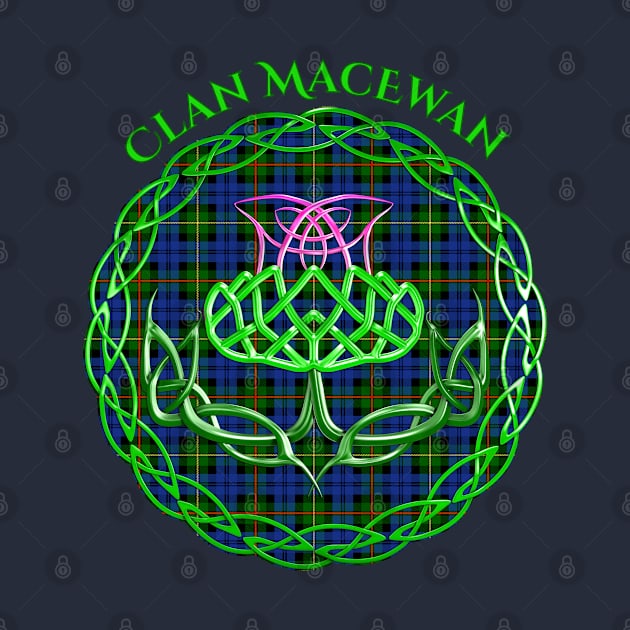 MacEwan Scottish Tartan Celtic Thistle by CelticFlame