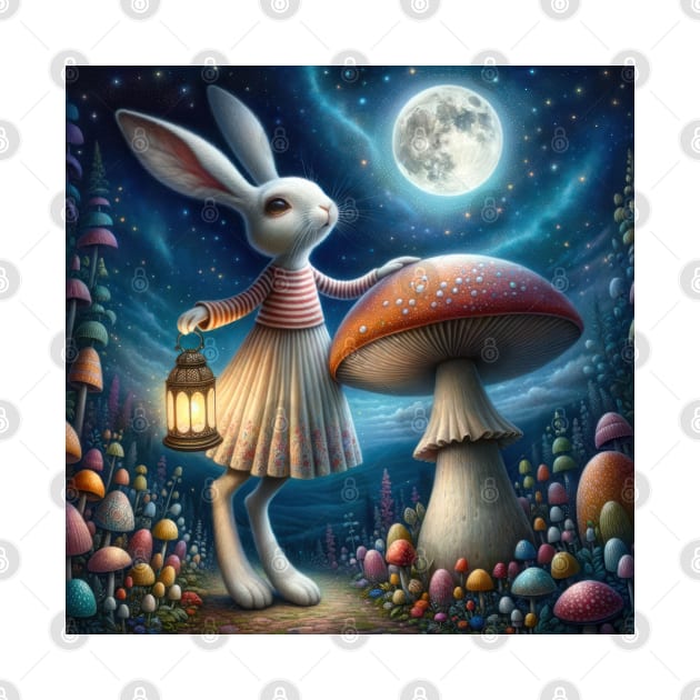 Moonlit Whispers and Rabbit Wishes by TooplesArt