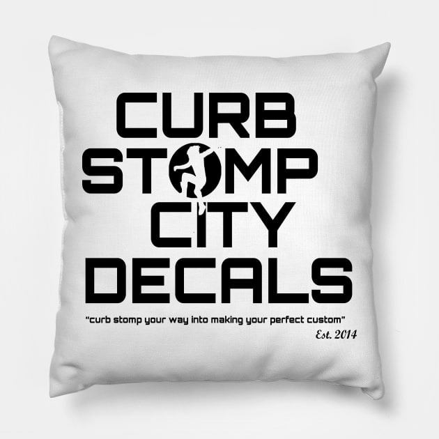 Curb Stomp City Decals- Inverse! Pillow by SrikSouphakheth