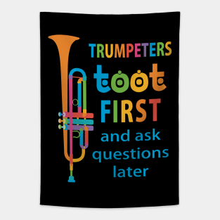 Trumpeters Toot First and Ask Questions Later Tapestry