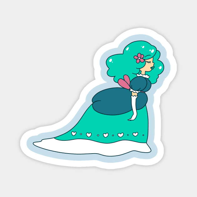 Cute Luxurious Girl Magnet by saradaboru