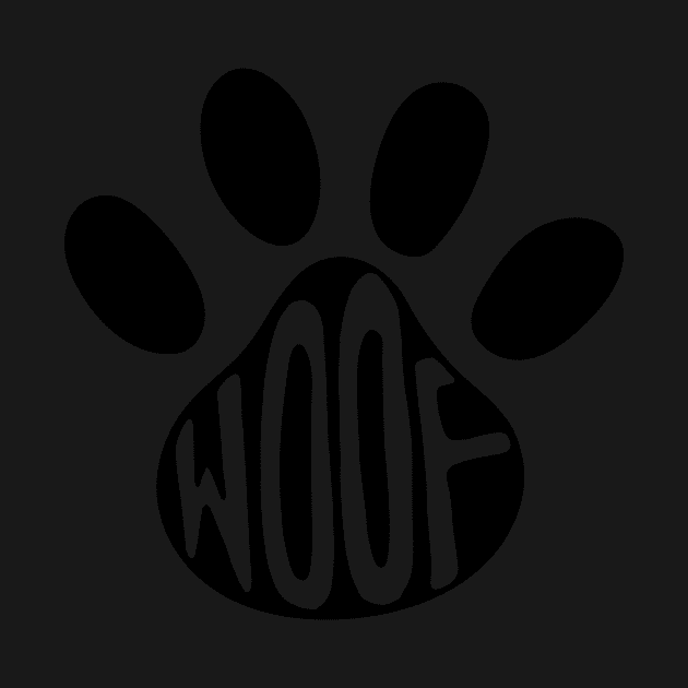 Woof Dog Paw Illustration by murialbezanson