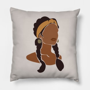 Black Woman With Braids Pillow