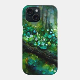 Mystical Magic Forest Emerald Green Phone Case