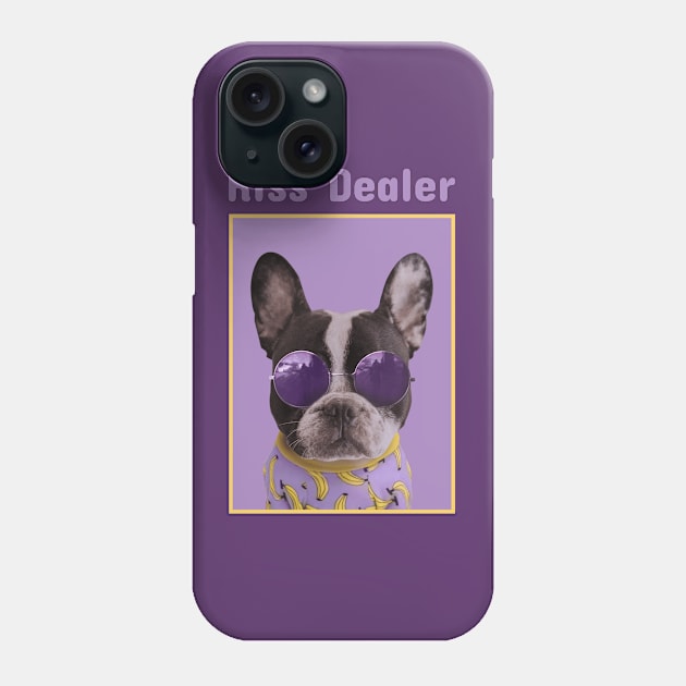 Kiss Dealer Dog with Glasses Phone Case by letnothingstopyou