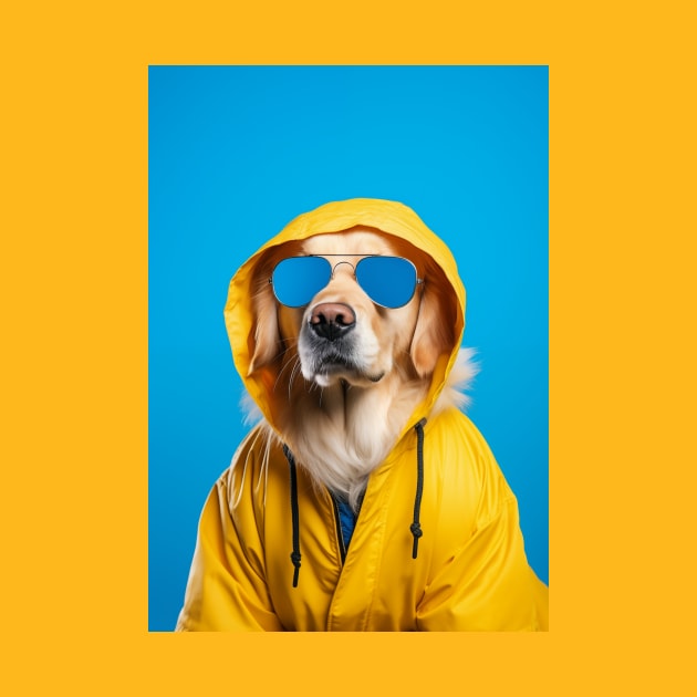 Golden Retriever Yellow Hoodie by JunkyDotCom