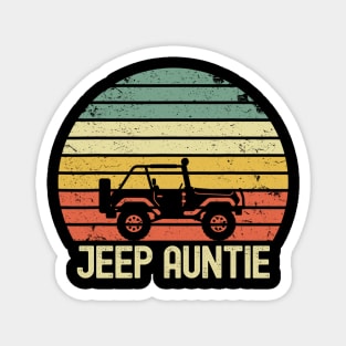 Jeep Auntie Vintage Jeep Magnet
