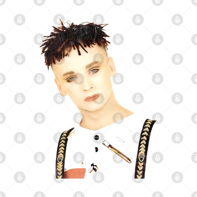 Vintage Style 80s Boy George Fan Art Design by DankFutura