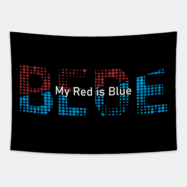 Red is Blue Tapestry by Insomnia_Project