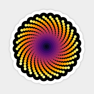 Sun Spiral Inferno Galaxy | Dark Volcano Yellow Red Black Magnet