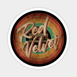 Red Velvet Vintage Circle Art Magnet