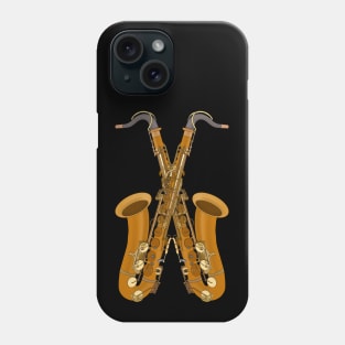 Saxophones Forming an X Phone Case