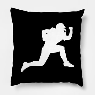 American Football Player Silhouette Pillow