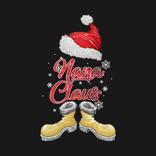 Santa Nana Claus Merry Christmas Matching Family Group T-Shirt