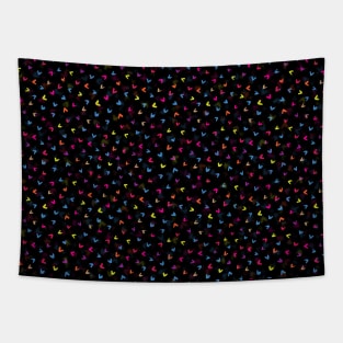 Black Rainbow V Pattern Tapestry