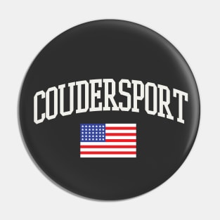 Coudersport PA American Flag Bear Potter County Pin