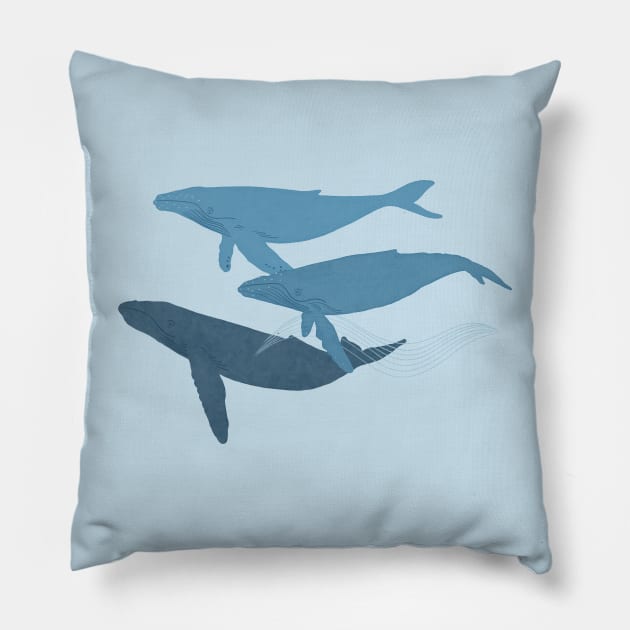 Whales Pillow by Das Brooklyn