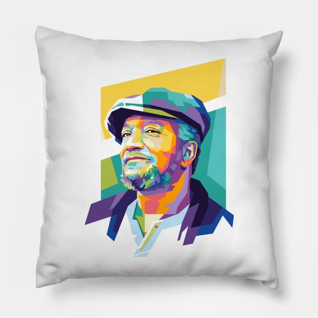 Fred Sanford Popart Uncurve Pillow by REKENINGDIBANDETBRO