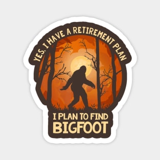 Bigfoot Retirement Plan Magnet