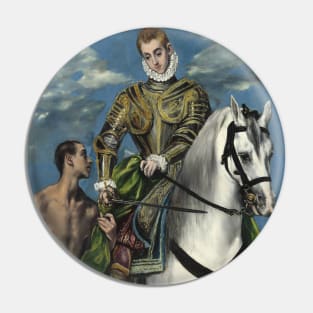 Saint Martin and the Beggar by El Greco Pin