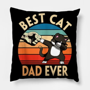 Best Cat Dad Ever Cat Dad Father Vintage Yx Pillow