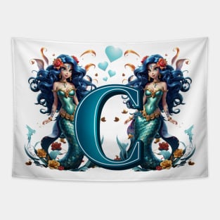 Mermaid Alphabet The Letter C Tapestry