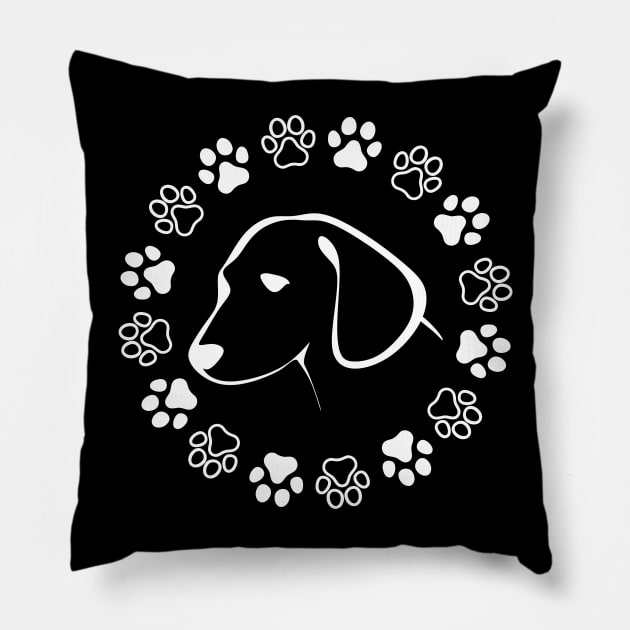 dog pow cute dogs lovers pets paws Pillow by creativitythings 