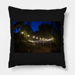 Party Lights at Magpie Springs - Adelaide Wedding - South Australia Wedding Pillow