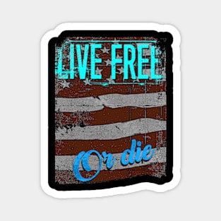 Live Free American Flag Magnet