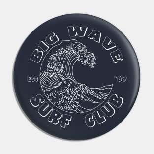 Big Wave Surf Club, classic surfing beach Pin