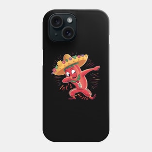 Let's fiesta Cinco de mayo. Chili pepper funny Phone Case