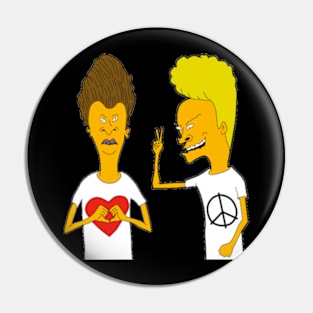 Beavis and butthead love and peace Pin