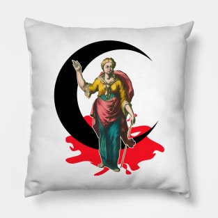 Bloody moon woman Pillow