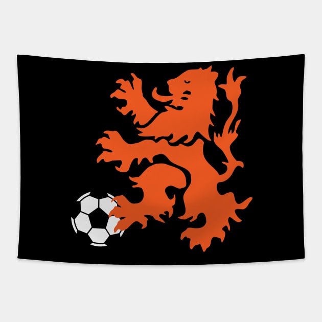 Dutch Lion with Soccer Ball Tapestry by cartogram