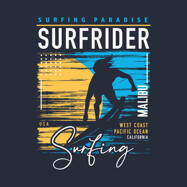 Retro Surfrider Beach Malibu Surfing // Surfers Paradise // Surf California by SLAG_Creative