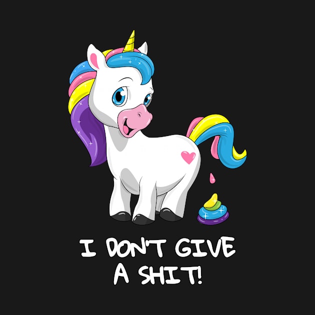 Funny Unicorn Poop SHIRT I don't give a Shit Funny Humor by ELFEINHALB