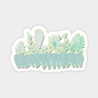 Plant Teeth (Baby Blue and Yellow) Magnet