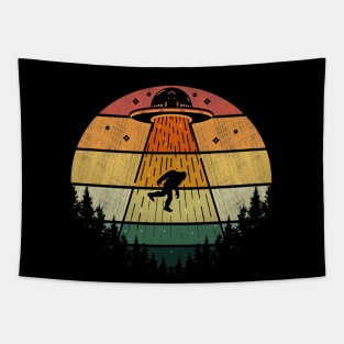 Bigfoot UFO Abduction Alien Tapestry