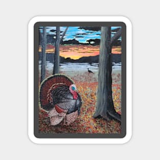 Turkey Strut at Sundown Magnet