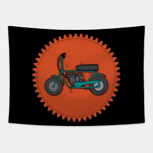 Minibike Sprocket Vintage Mini Bike Tapestry