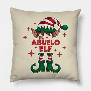 El Abuelo Elf - Grandpa Elf Christmas Party Matching Family Pillow