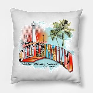 lahaina hawaii retro Pillow