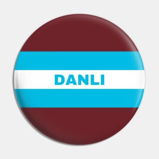 Danli City in Honduras Flag Colors Pin