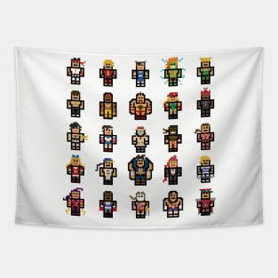 Fighter Pixels Tapestry