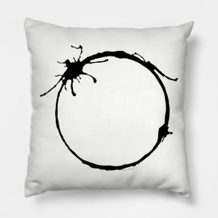 Black Circle Humanity Pillow