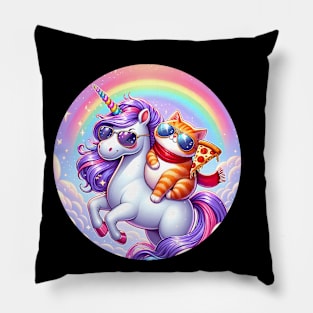 Cute Pizza Unicorn Lover, Love Eating Pizza Pillow